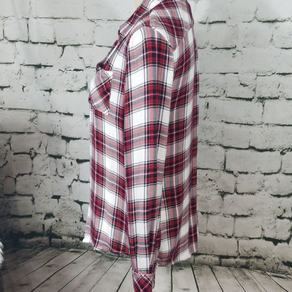 Nordstrom Flannel Plaid Shirt Large - Picture 2 of 7